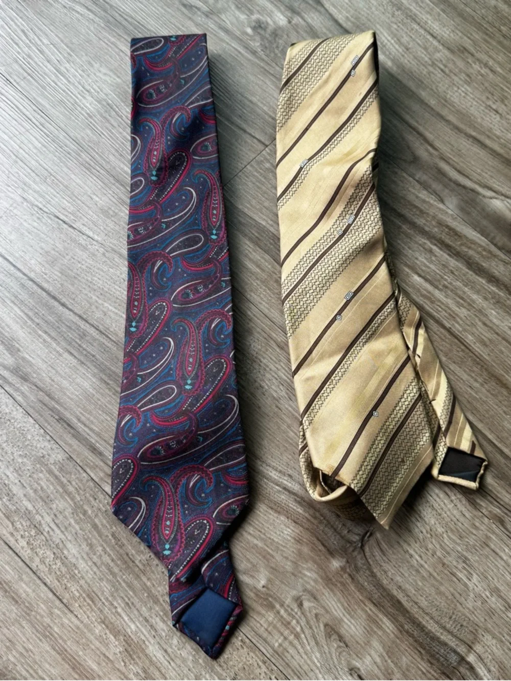Vintage lanvin silk tie set of 2